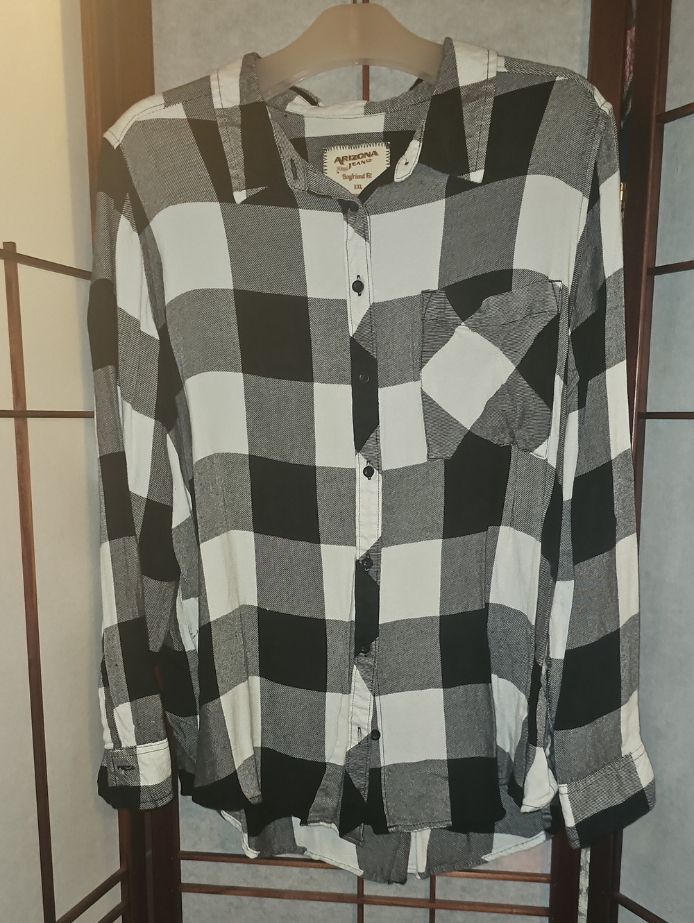 Arizona Jean Co. Black and White Buffalo Check Button-Down Shirt